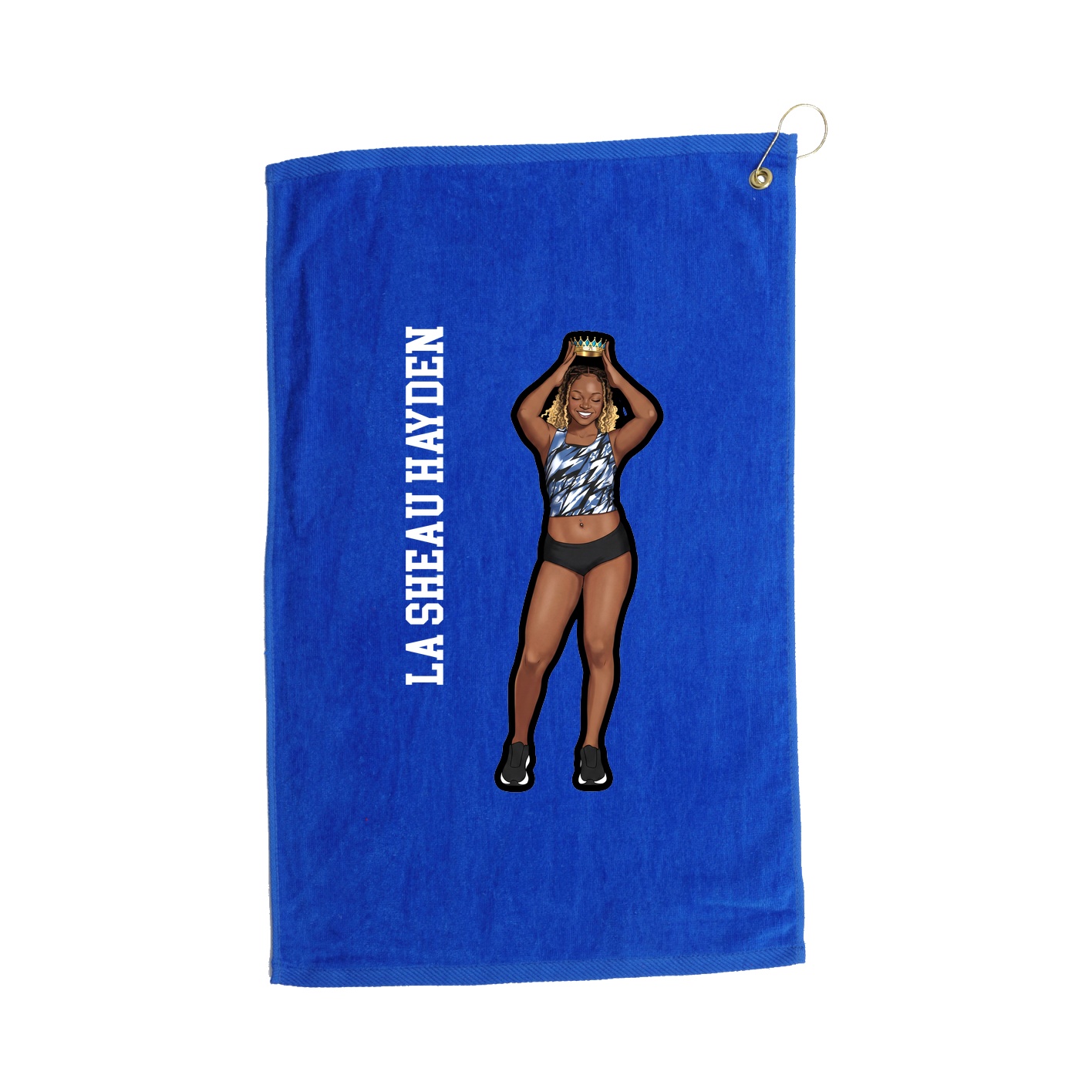 Golf Towel — Name Vertical in Royal