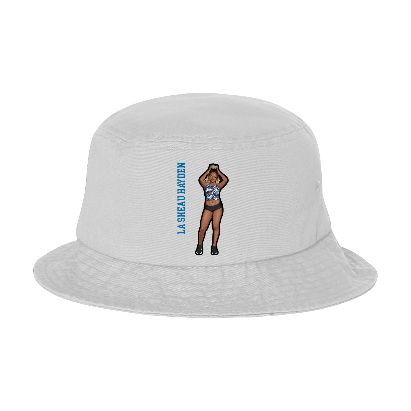 Bucket Cap — Name Vertical in White