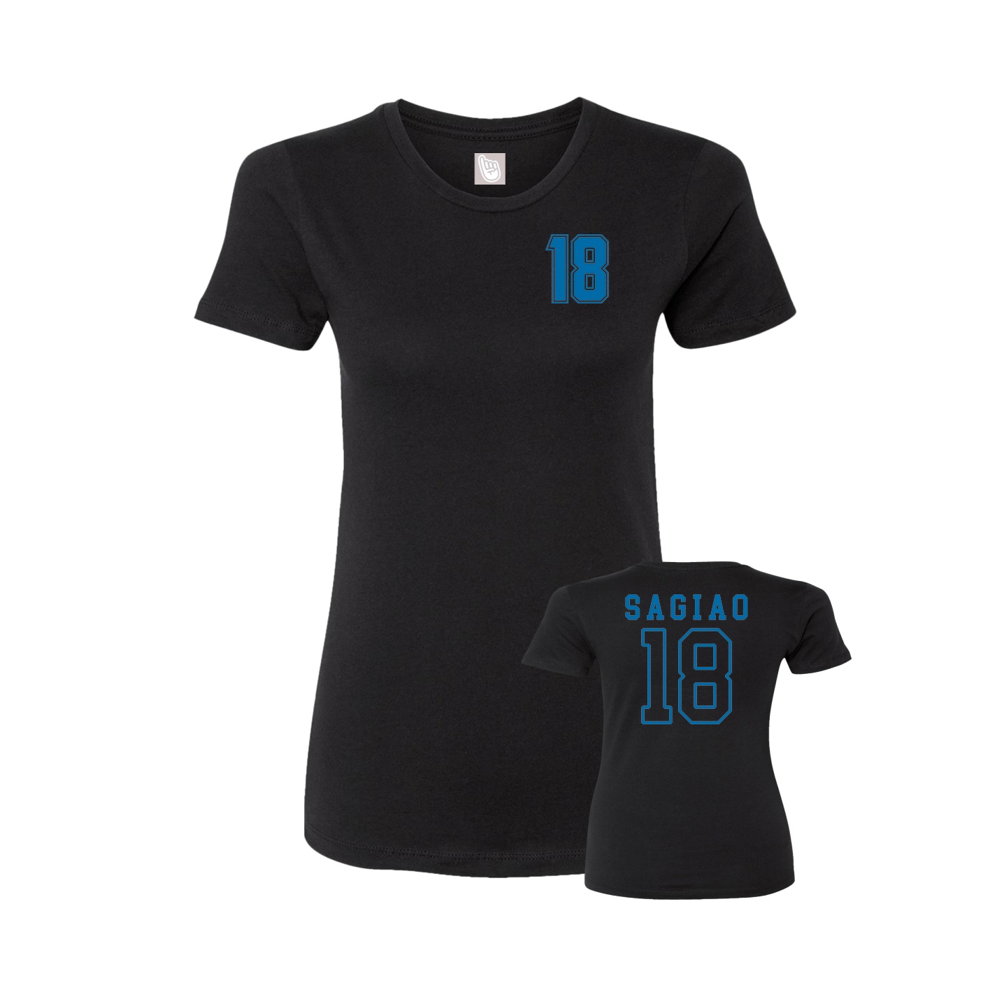 Womens Tee — Chest Back in Black