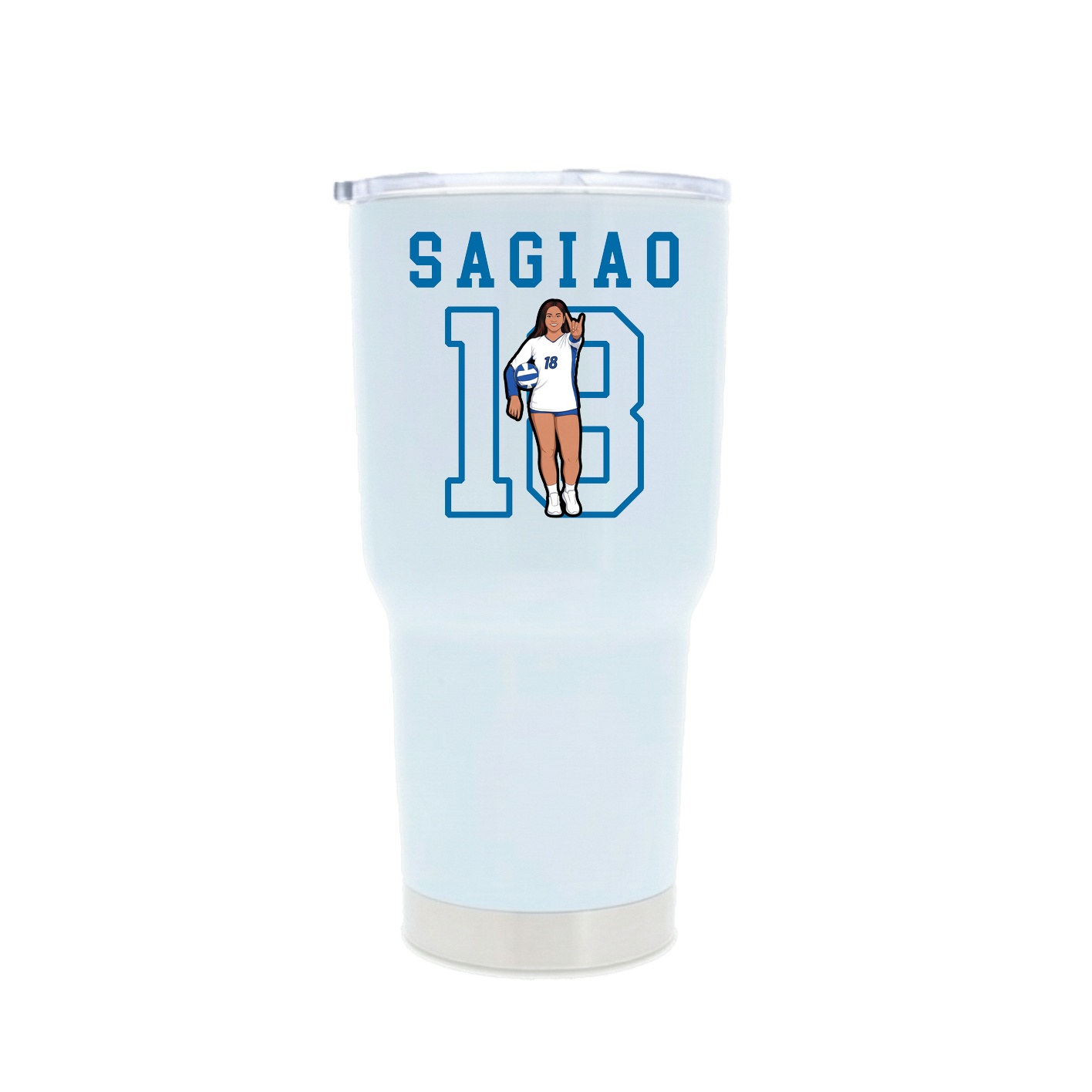 30oz Stainless Steel Tumbler — Shirsey in White