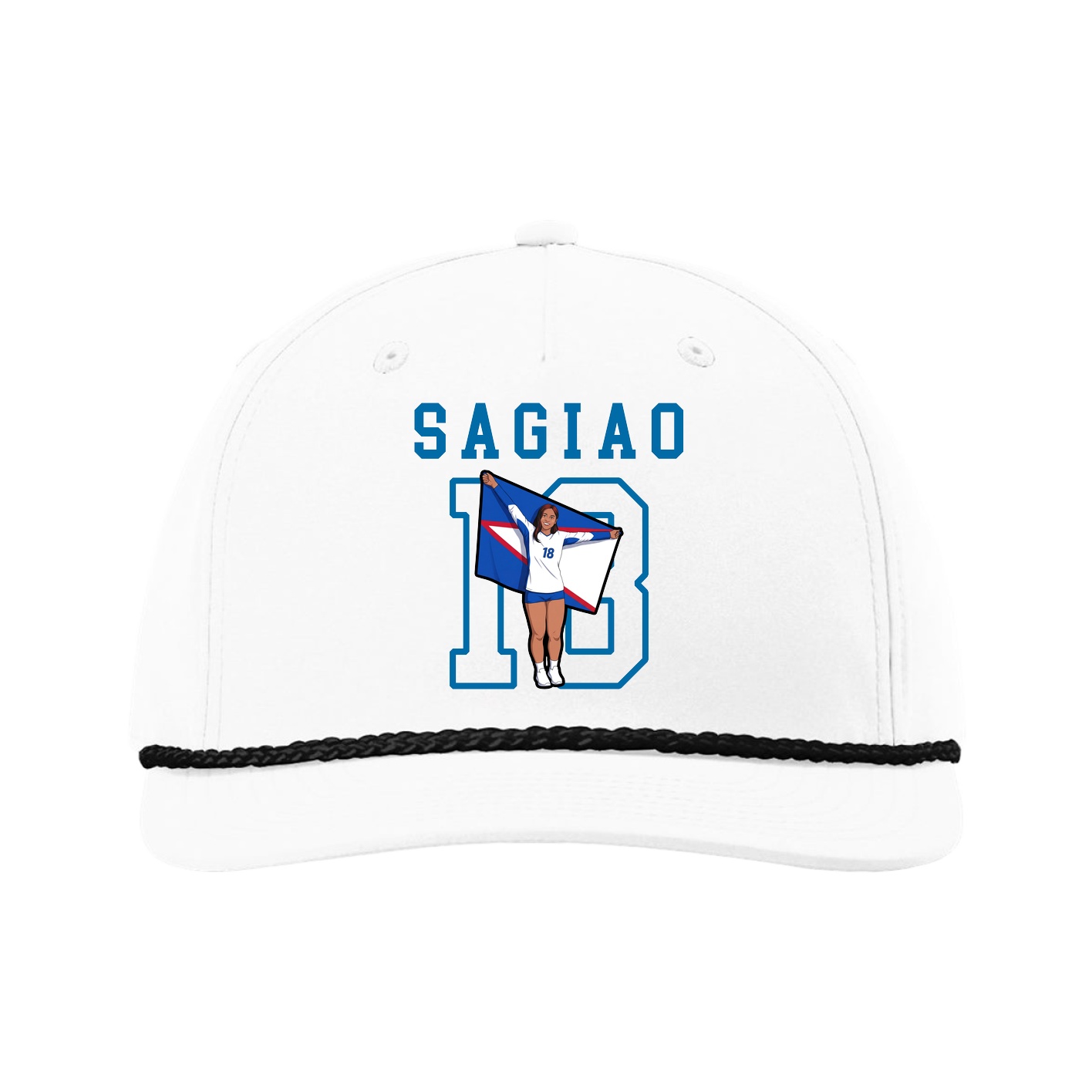 Five-Panel Classic Rope Cap — Shirsey in White