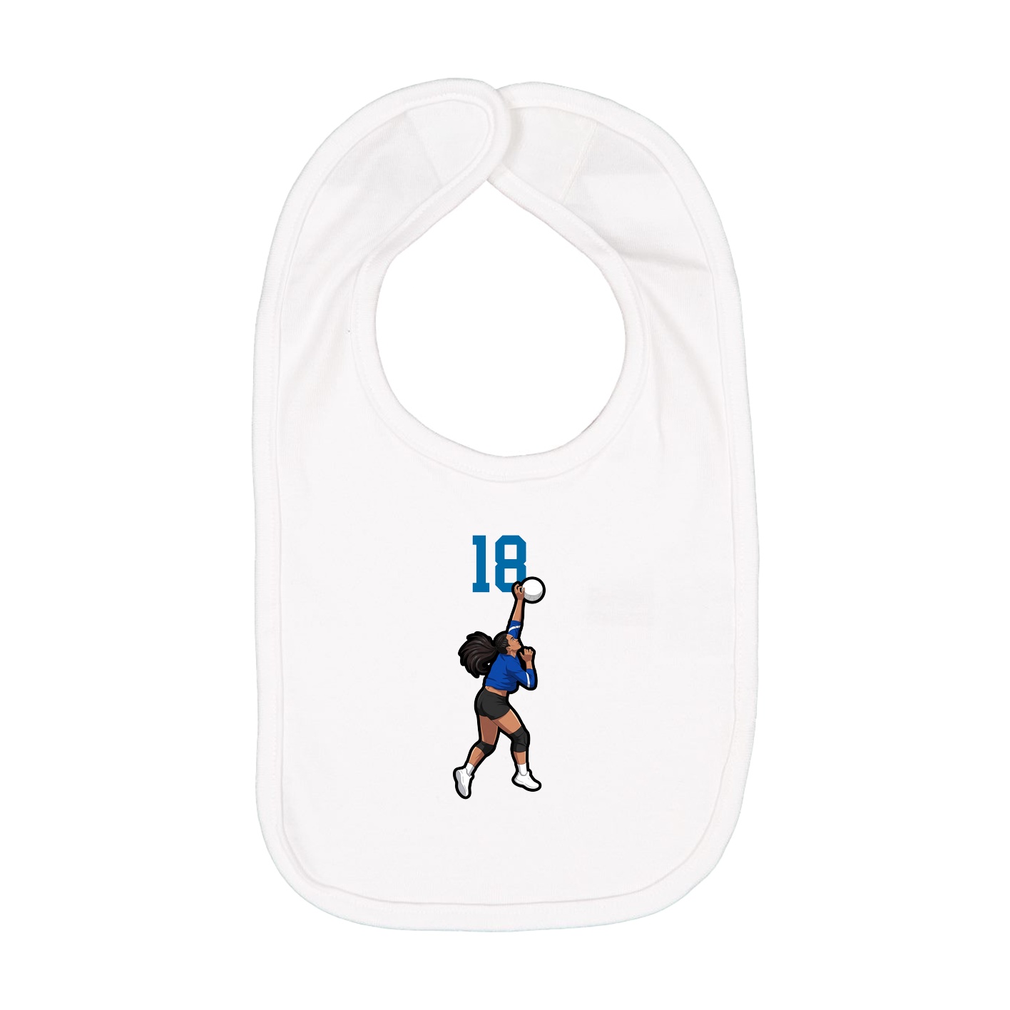 Infant Bib — Number Top in White