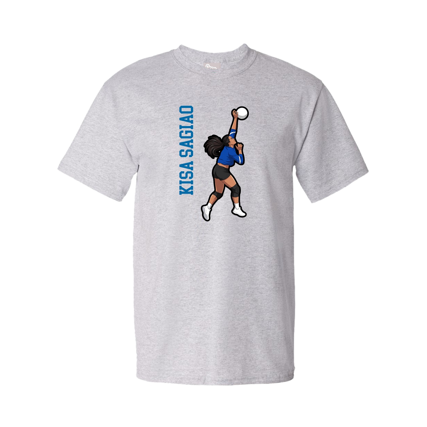 Tee — Name Vertical in Grey