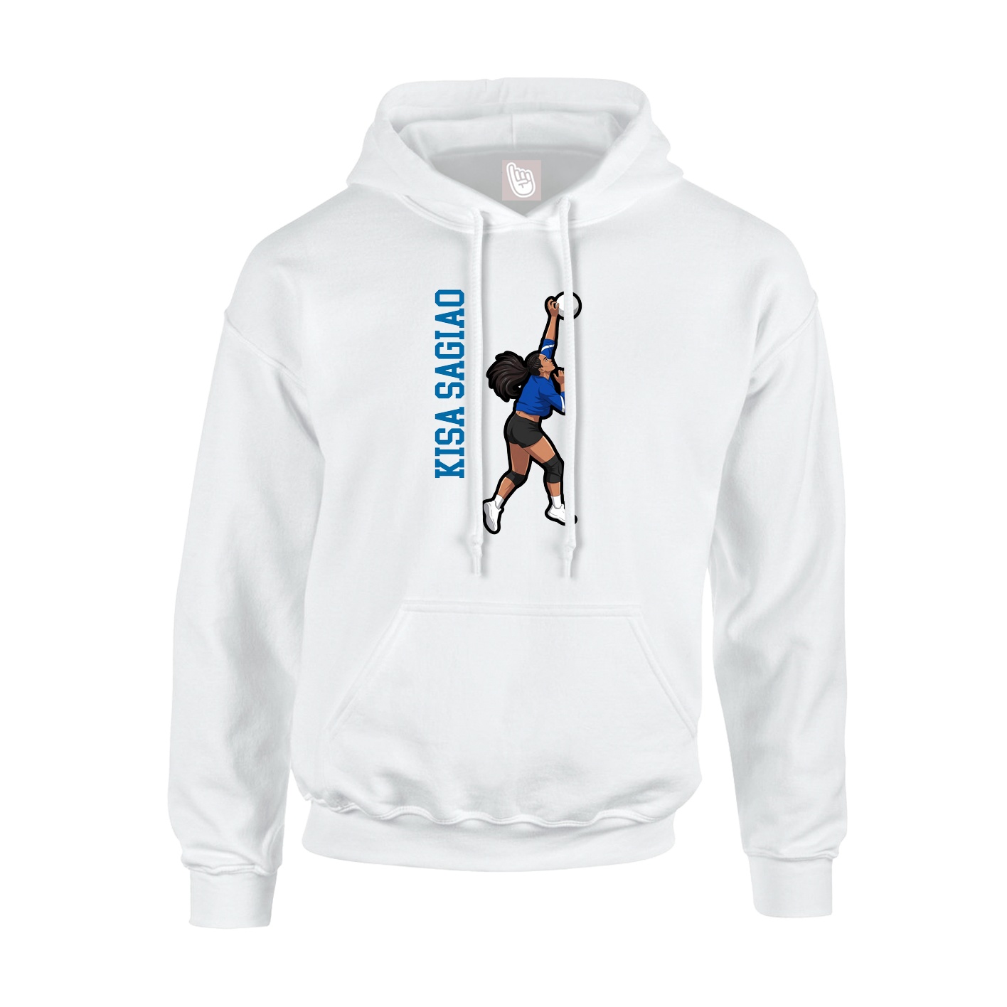 Hoodie — Name Vertical in White