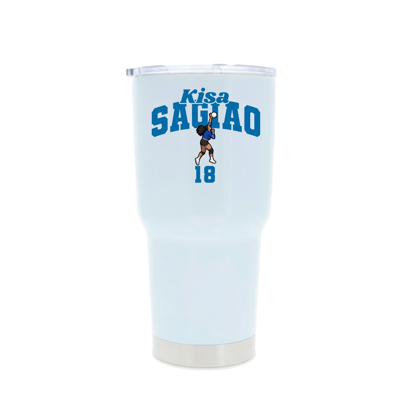 30oz Stainless Steel Tumbler — Signature Arch in White