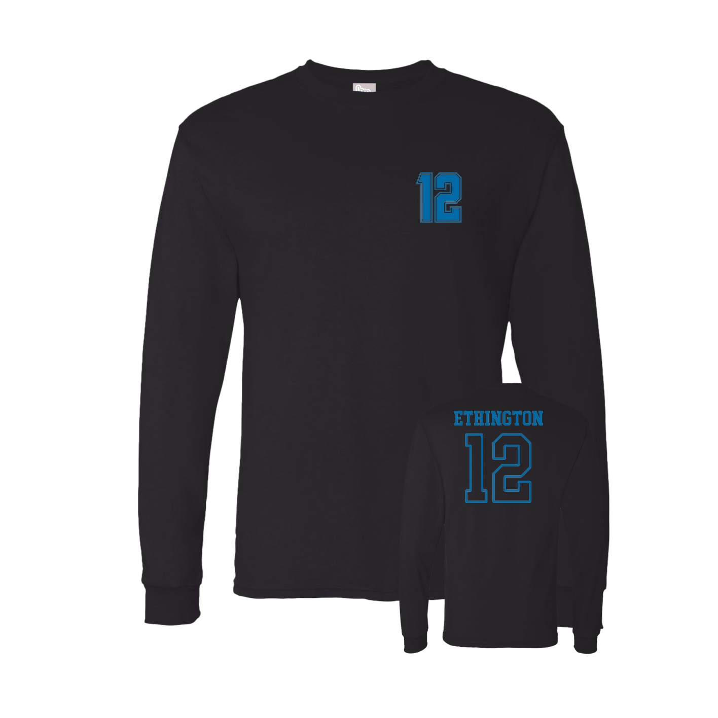 Long Sleeve Tee — Chest Back in Black