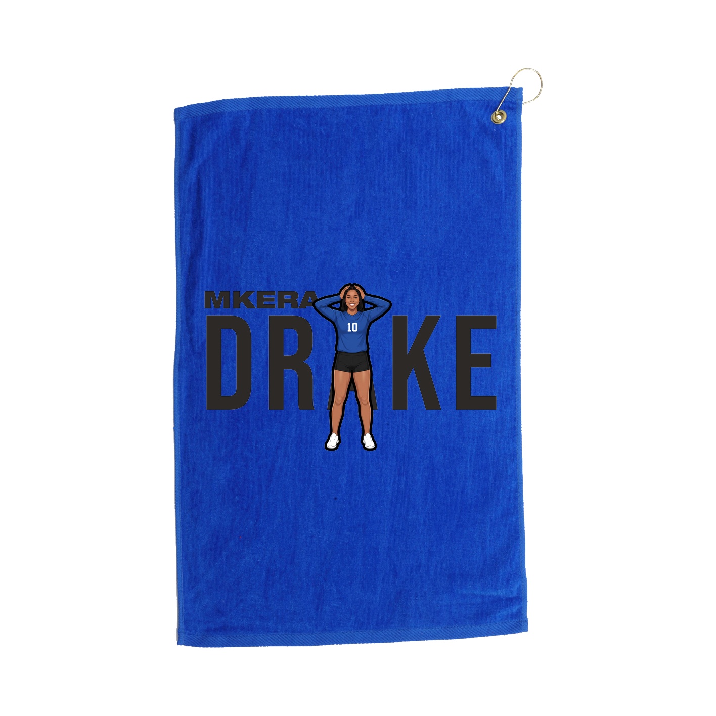 Golf Towel — Player Name in Royal
