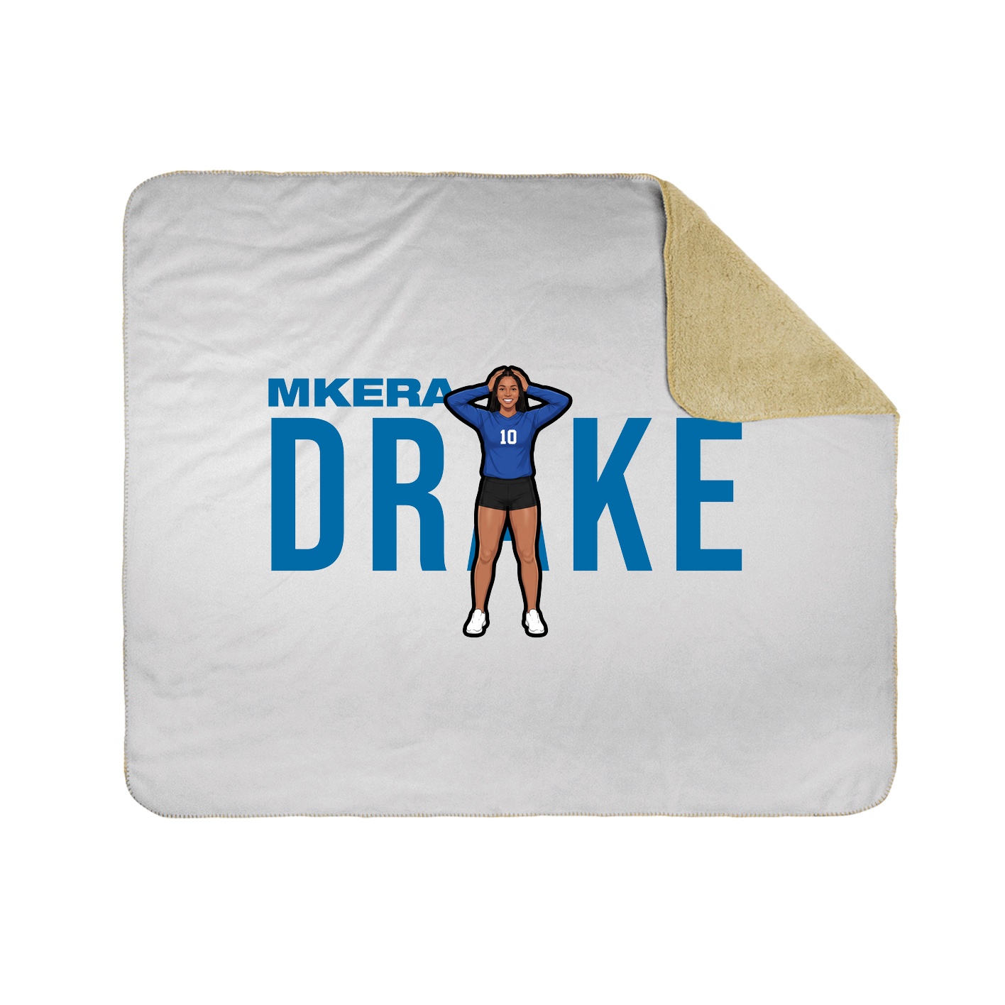 Throw Blanket — Player Name in White