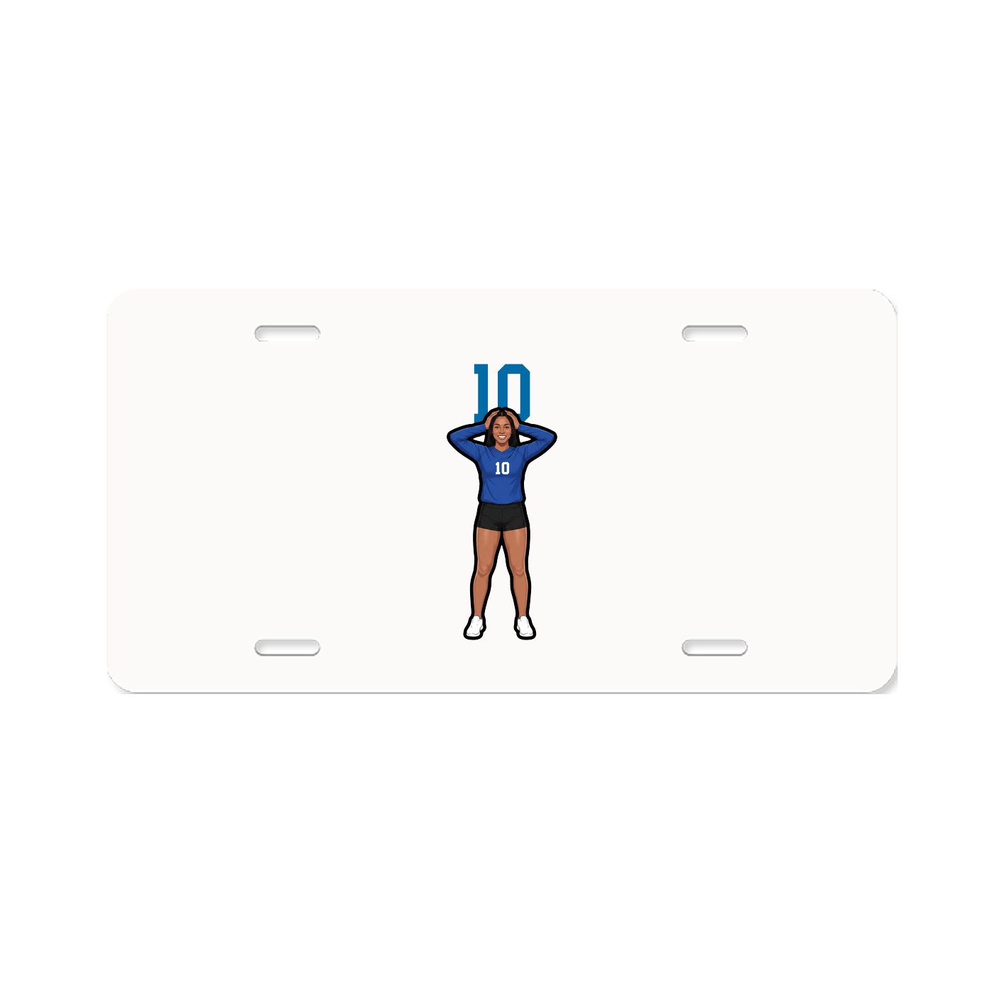 License Plate — Number Top in Classic