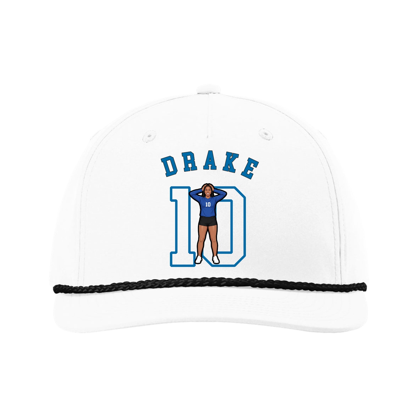 Five-Panel Classic Rope Cap — Shirsey Arch in White
