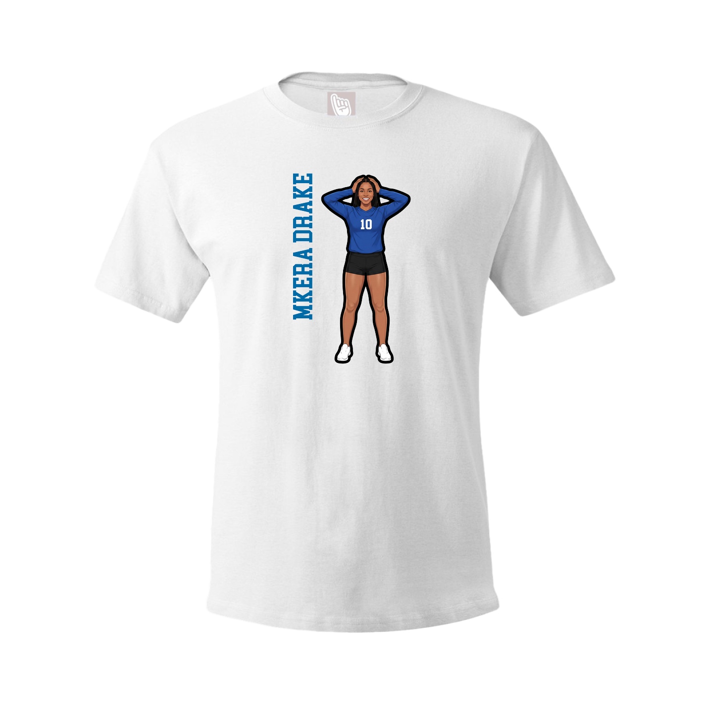 Tee — Name Vertical in White