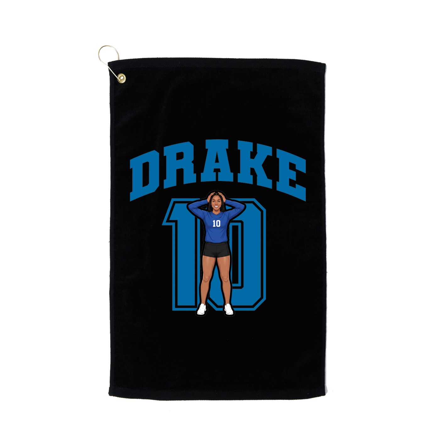 Golf Towel — Number in Black