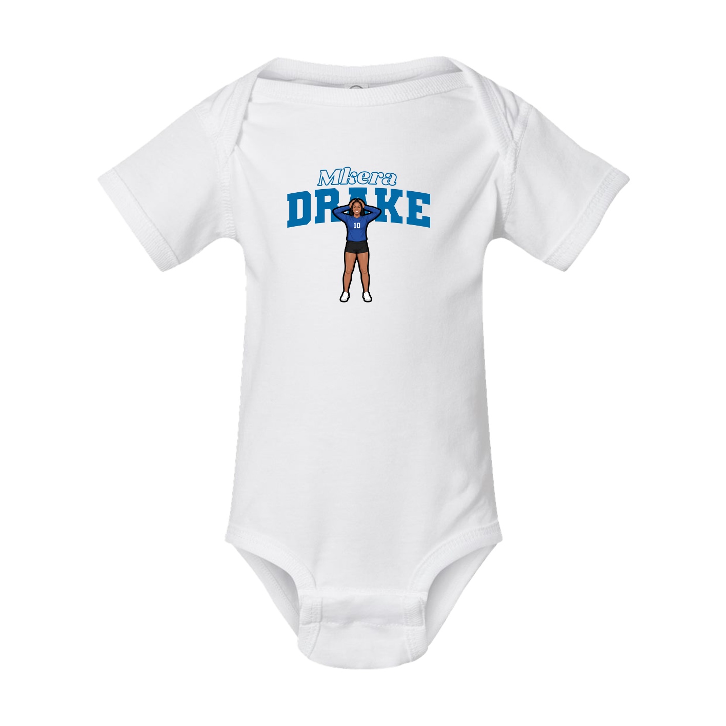 Baby Onesie — Name Arch in White