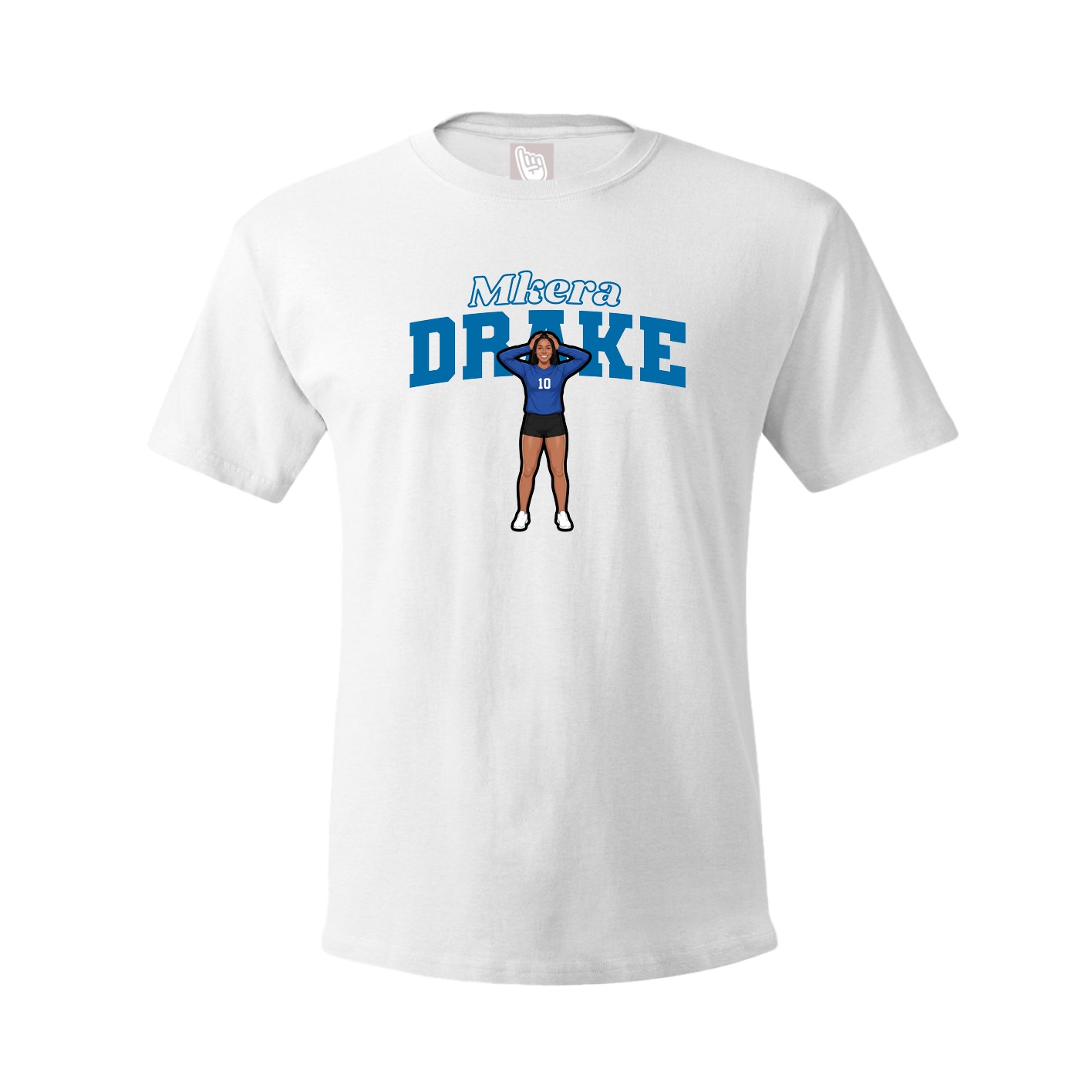 Youth Tee — Name Arch in White