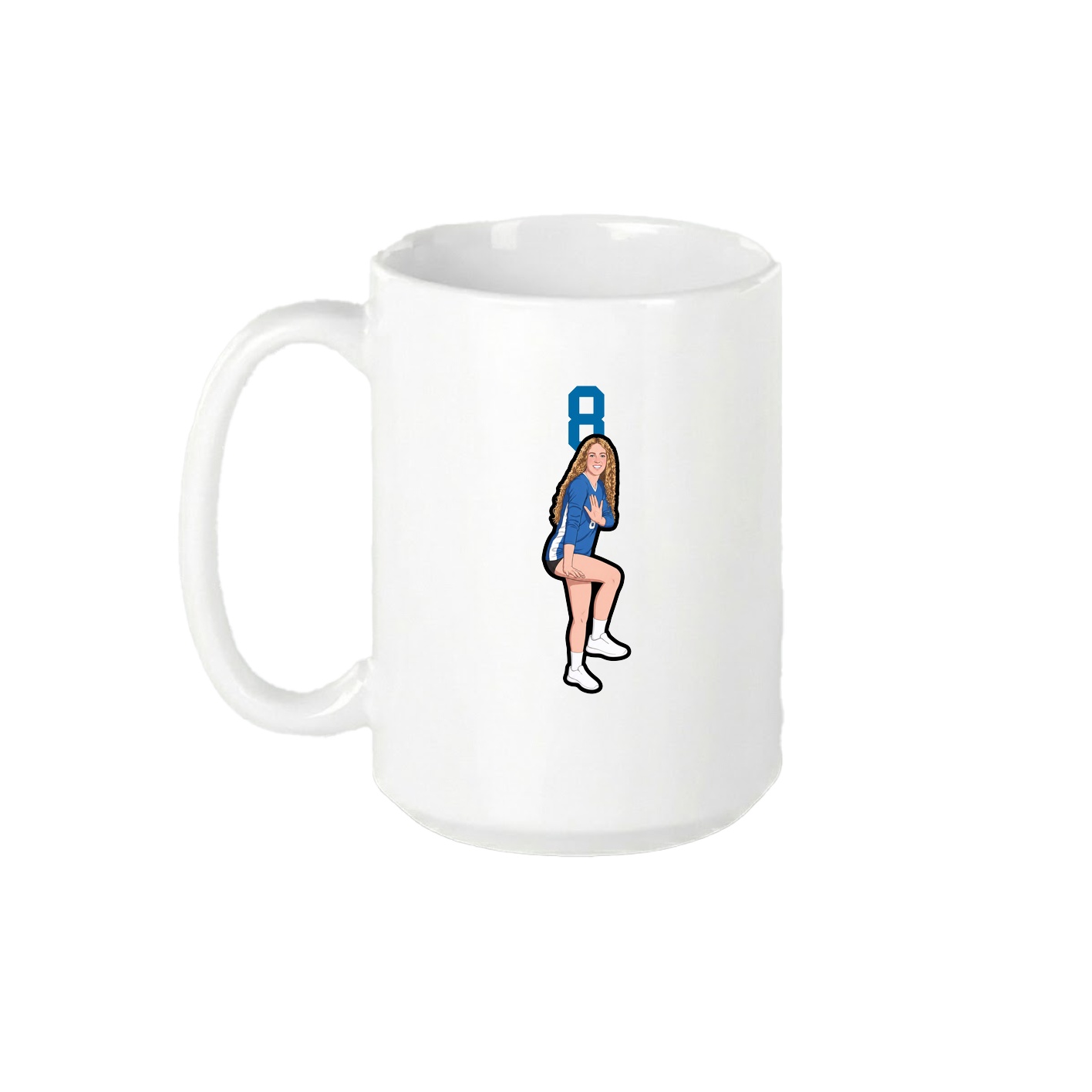 15oz Coffee Mug — Number Top in White