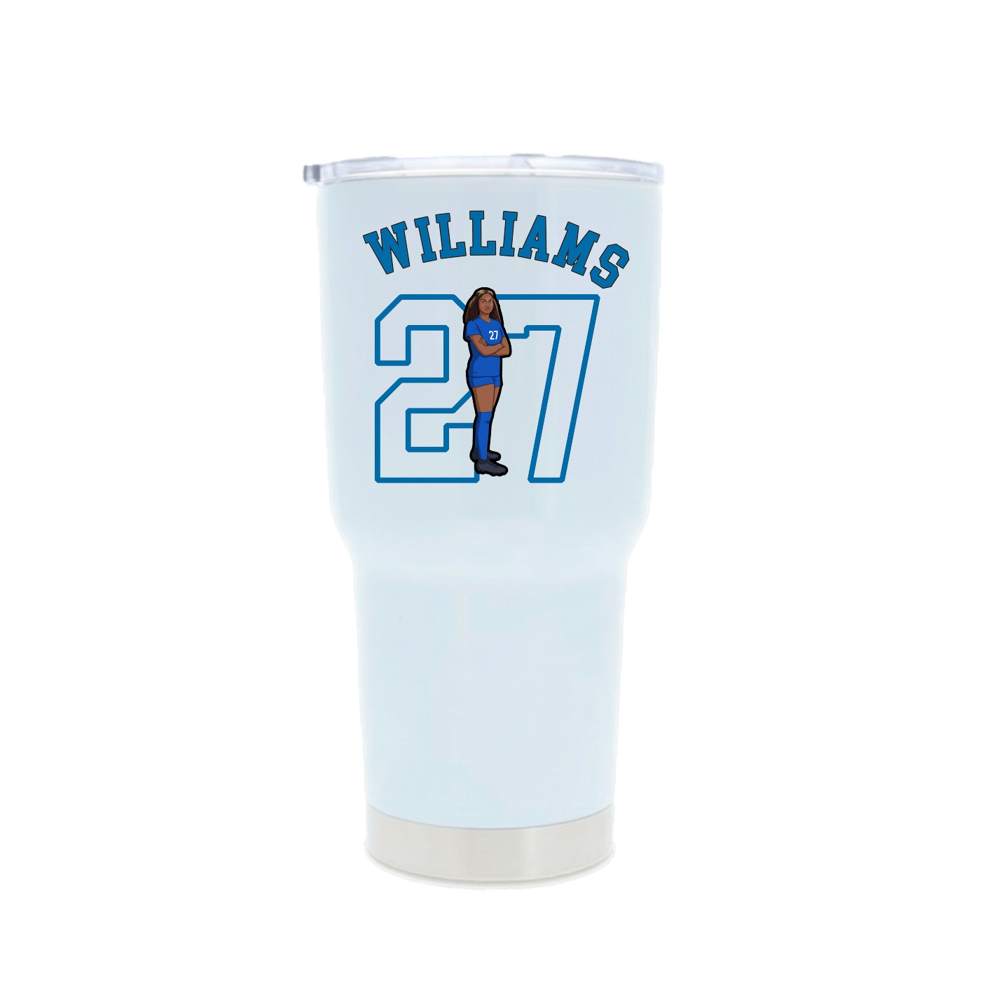 30oz Stainless Steel Tumbler — Shirsey Arch in White