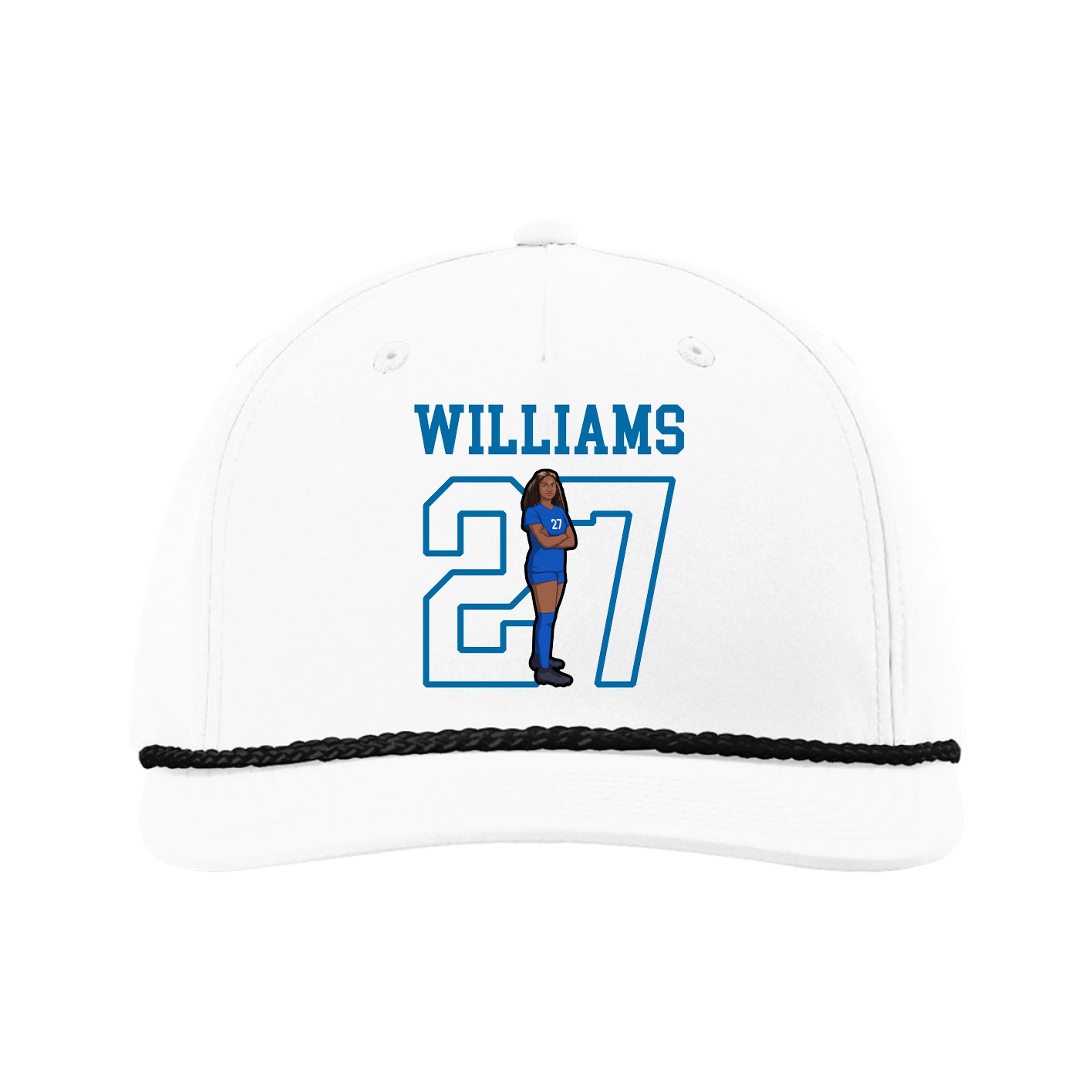 Five-Panel Classic Rope Cap — Shirsey in White