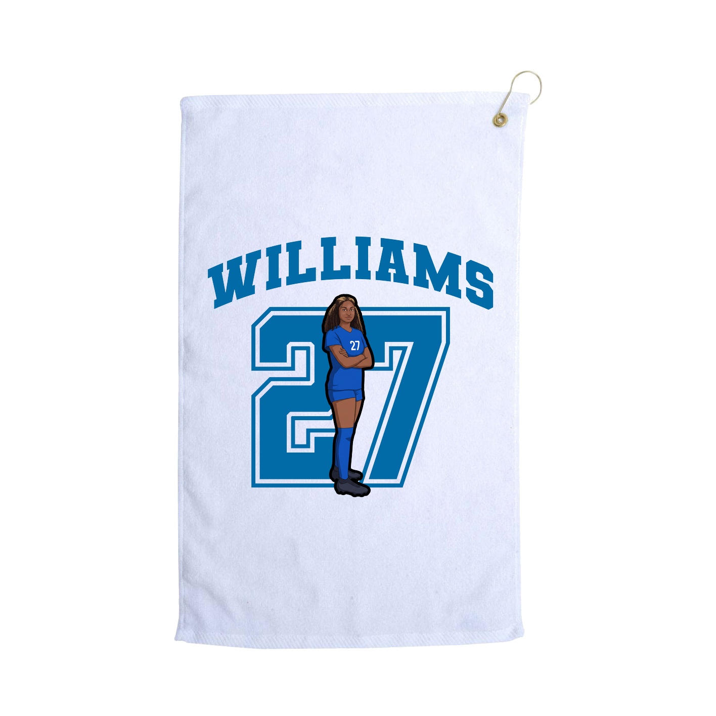 Golf Towel — Number in White