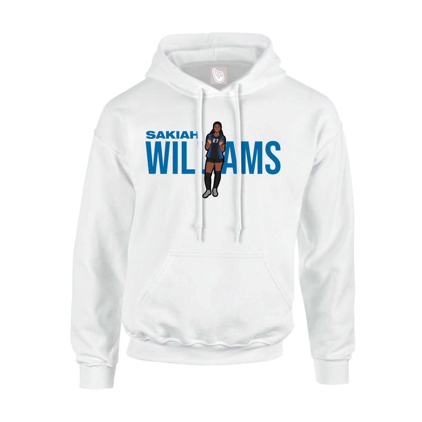 Youth Hoodie — Player Name in White