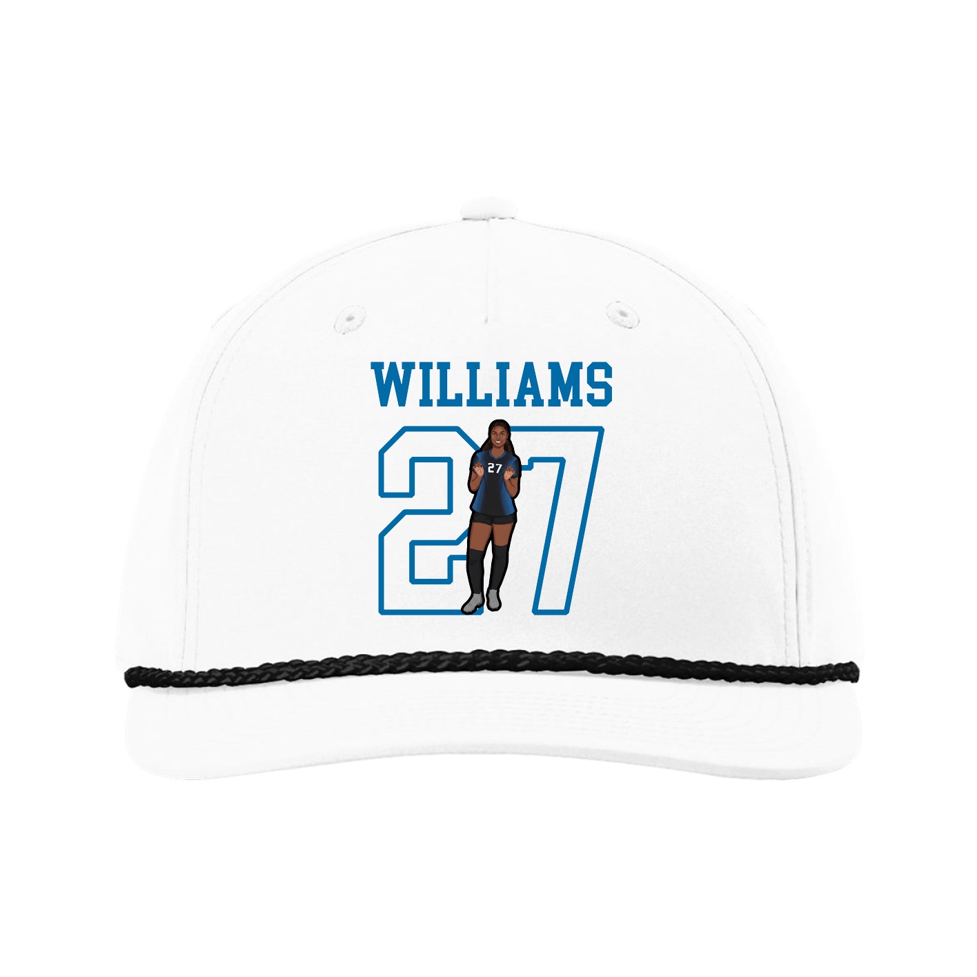 Five-Panel Classic Rope Cap — Shirsey in White