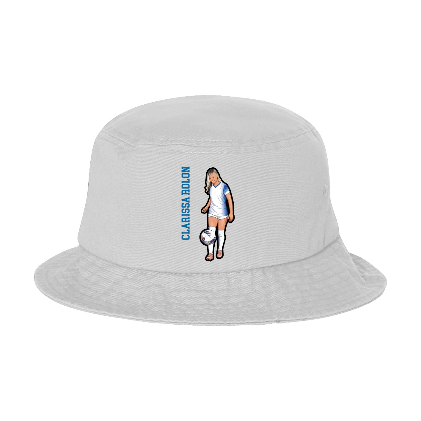 Bucket Cap — Name Vertical in White