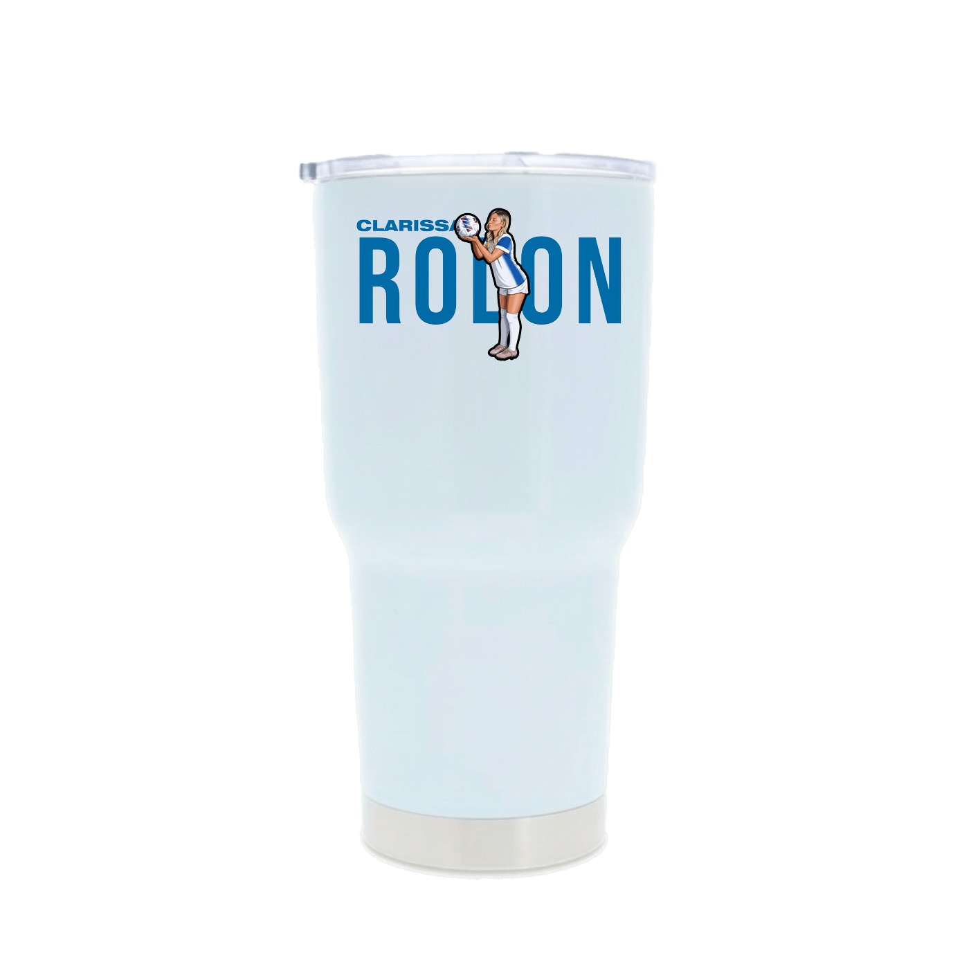 30oz Stainless Steel Tumbler — Player Name in White