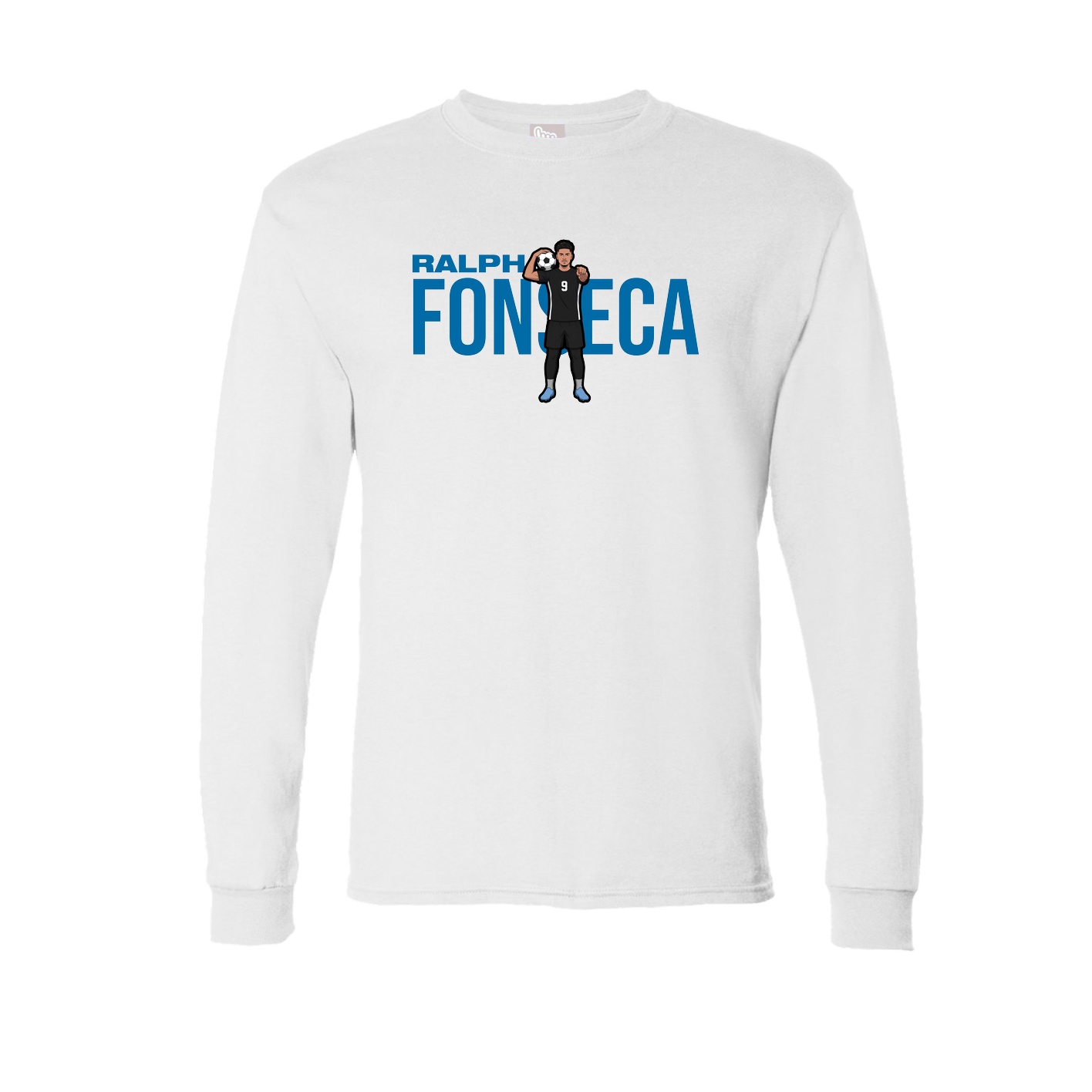 Long Sleeve Tee — Player Name in White