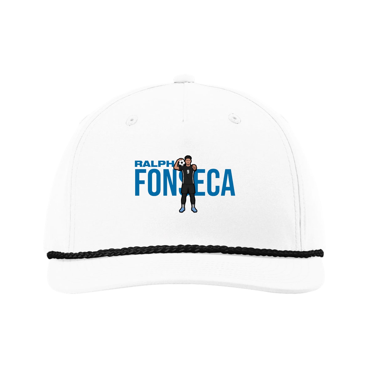 Five-Panel Classic Rope Cap — Player Name in White