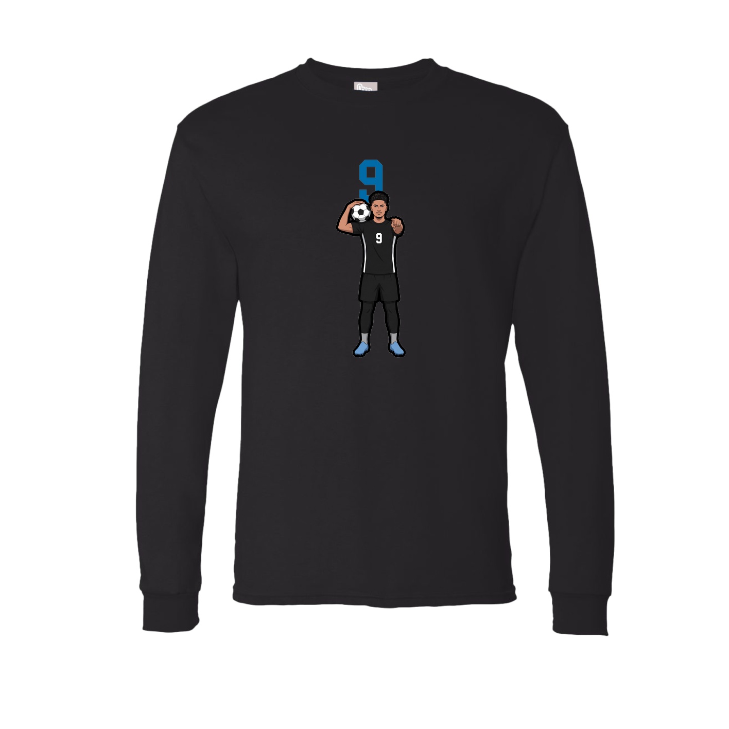 Long Sleeve Tee — Number Top in Black