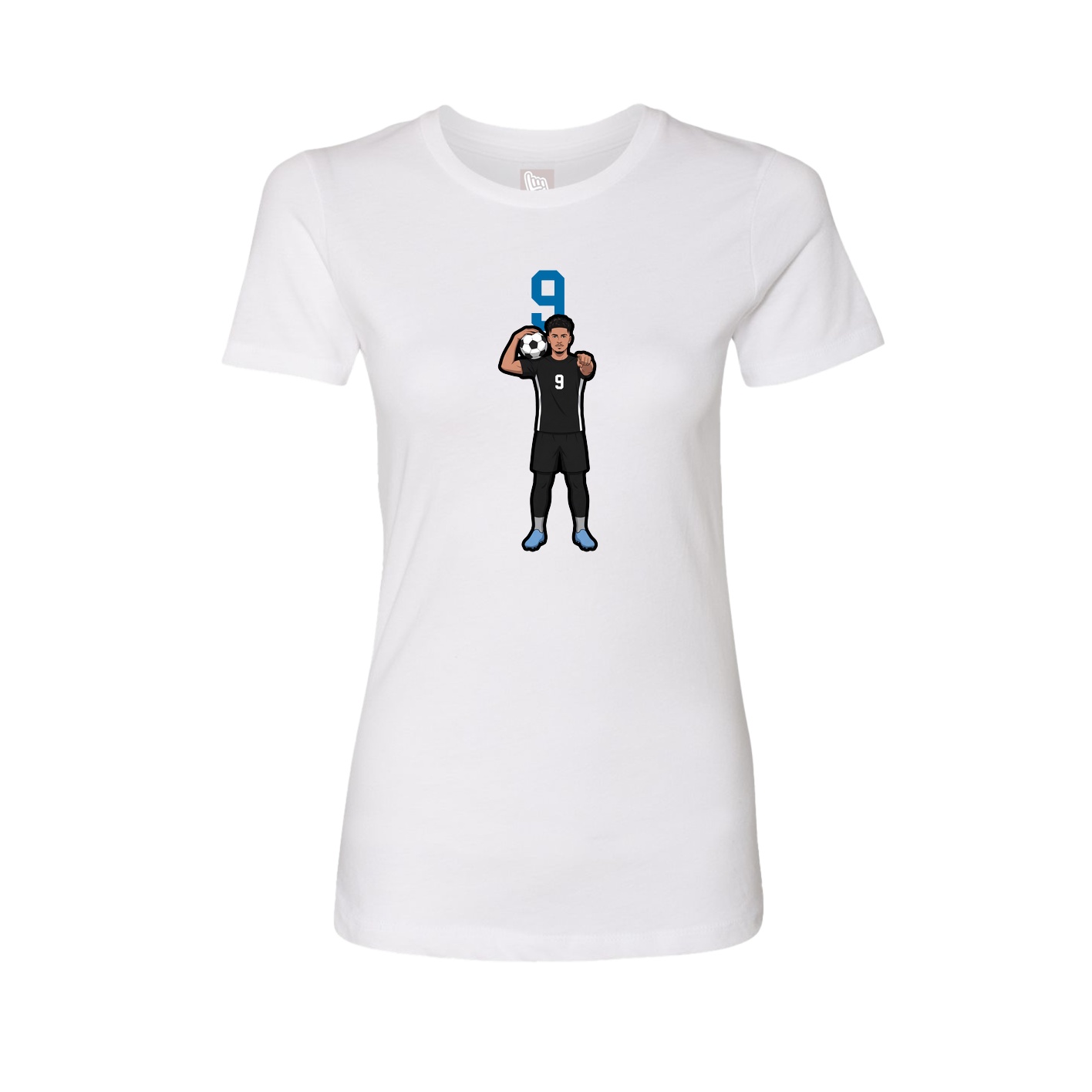 Fitted Women's Tee — Number Top in White