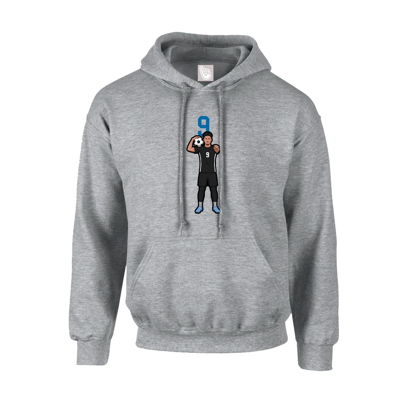Hoodie — Number Top in Grey