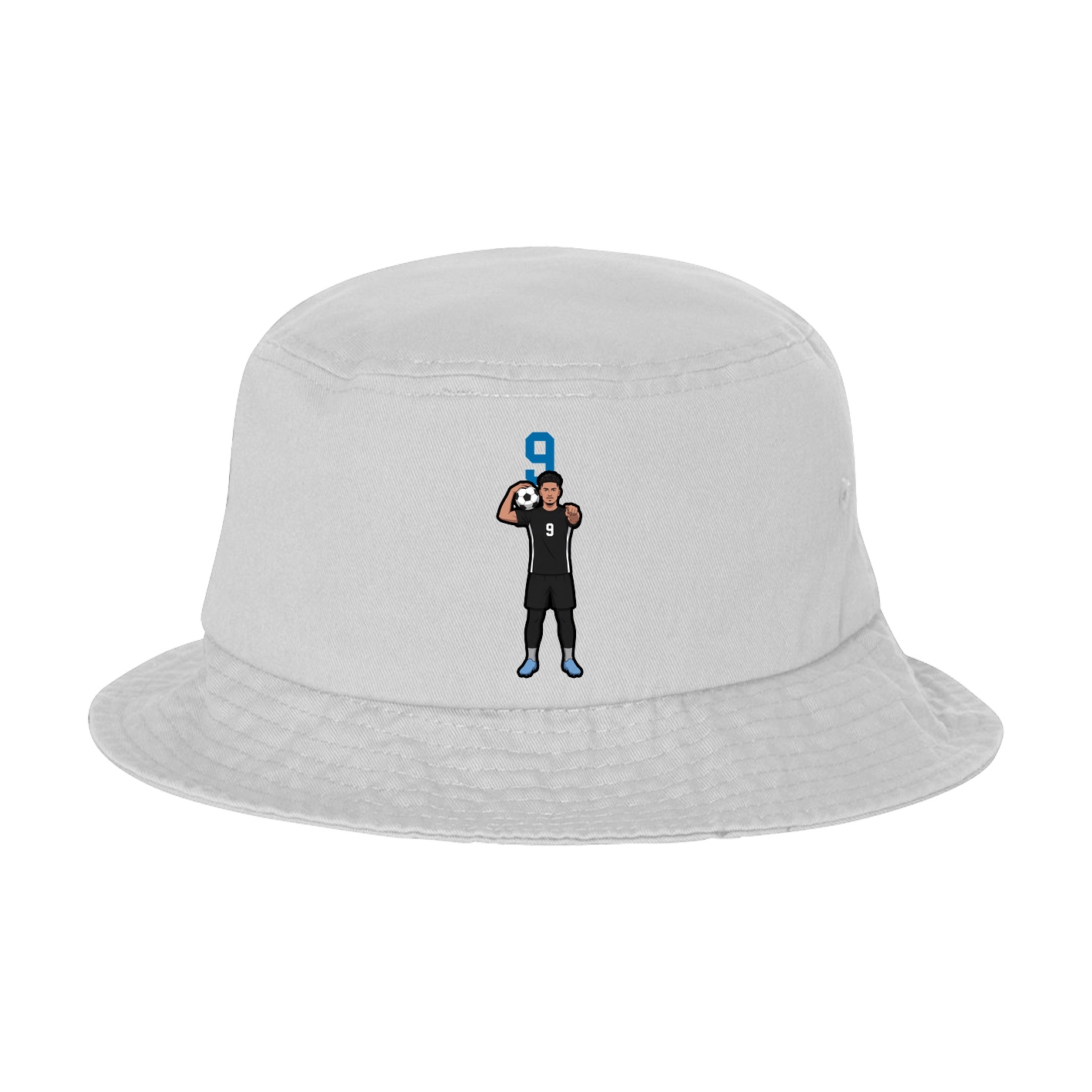 Bucket Cap — Number Top in White