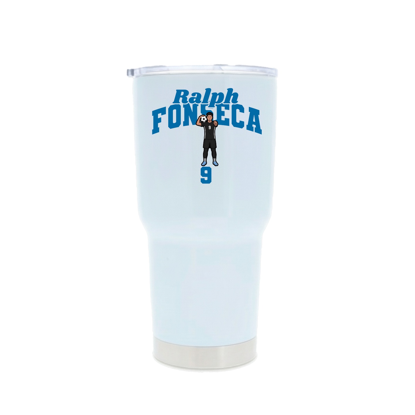 30oz Stainless Steel Tumbler — Signature Arch in White
