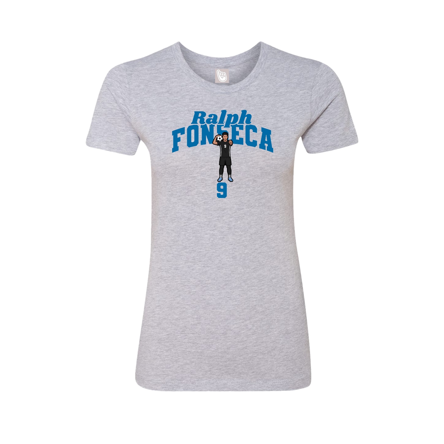 Fitted Women's Tee — Signature Arch in Grey