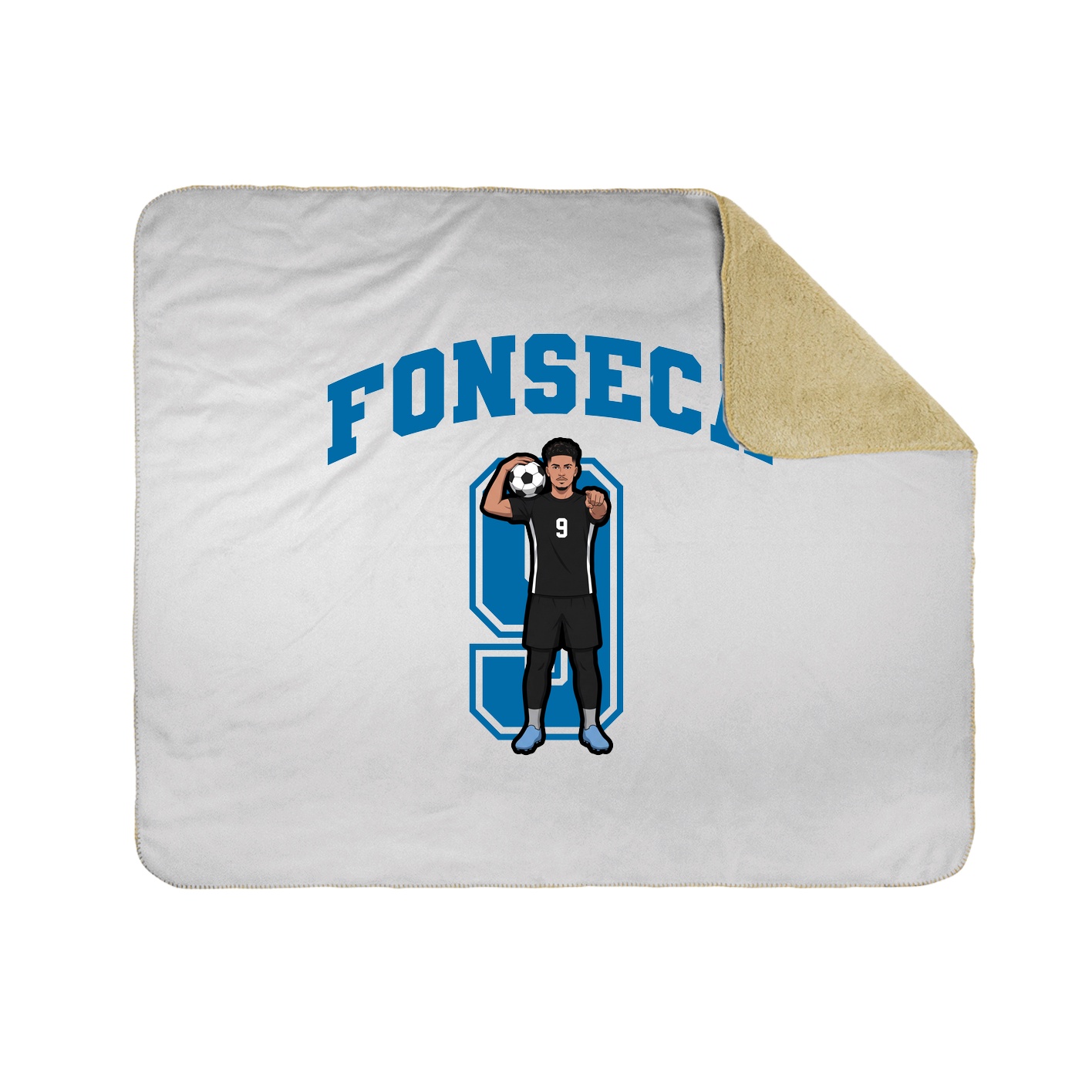 Throw Blanket — Number in White