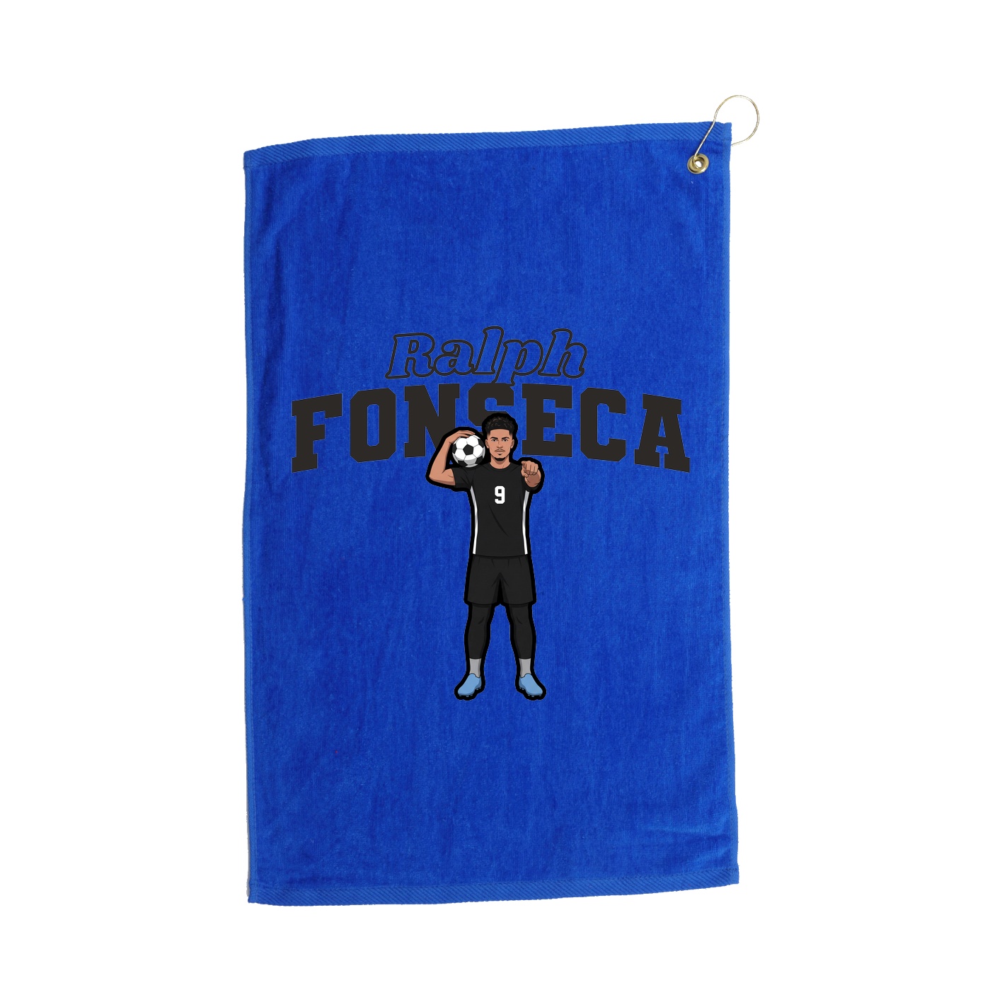 Golf Towel — Name Arch in Royal