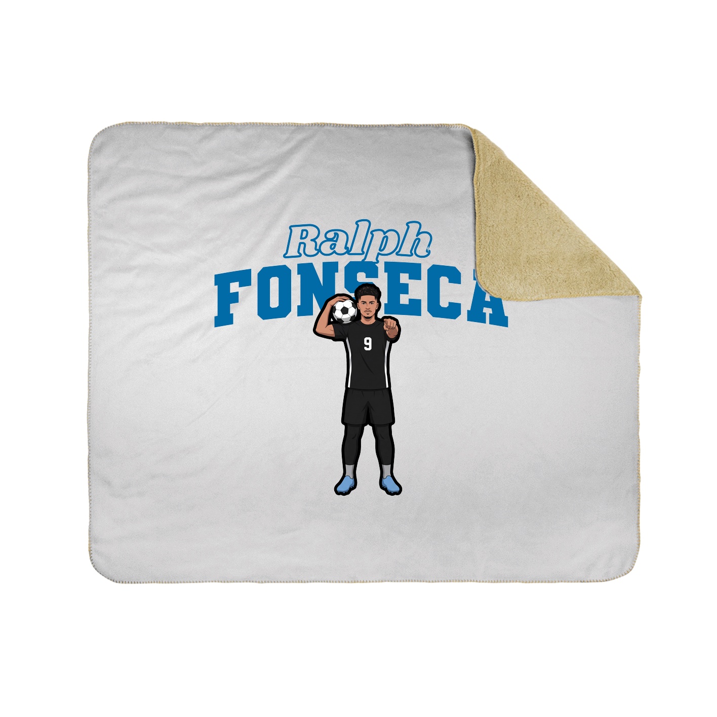 Throw Blanket — Name Arch in White
