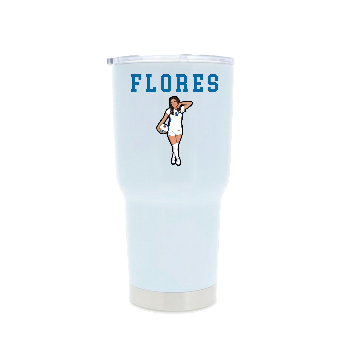 30oz Stainless Steel Tumbler — Shirsey in White