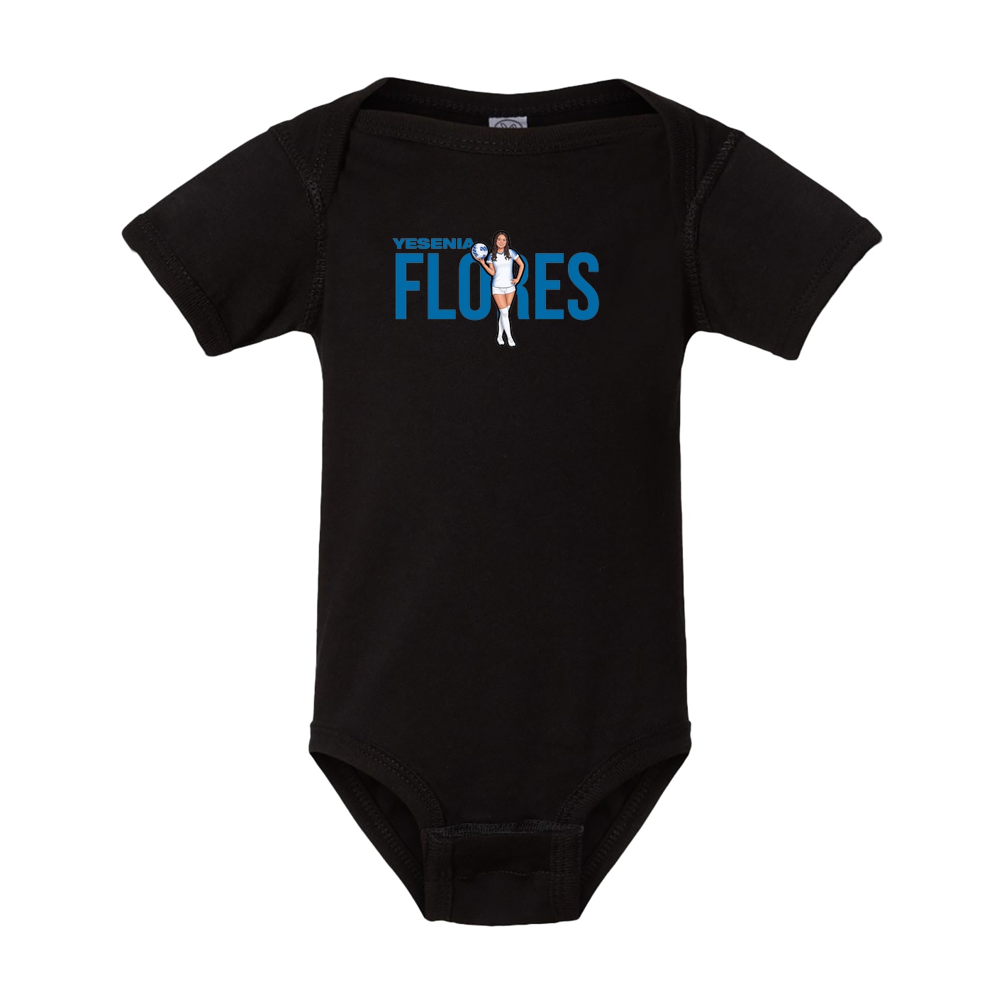 Baby Onesie — Player Name in Black