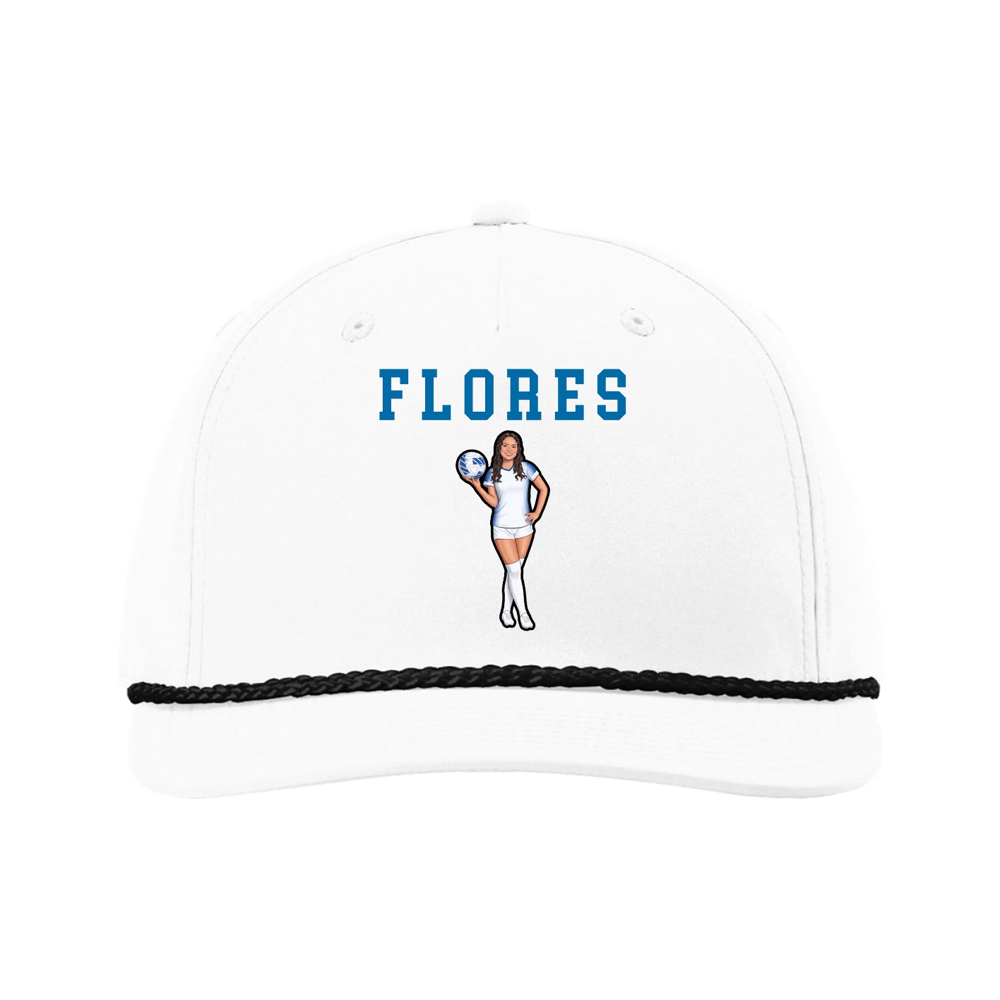 Five-Panel Classic Rope Cap — Shirsey in White
