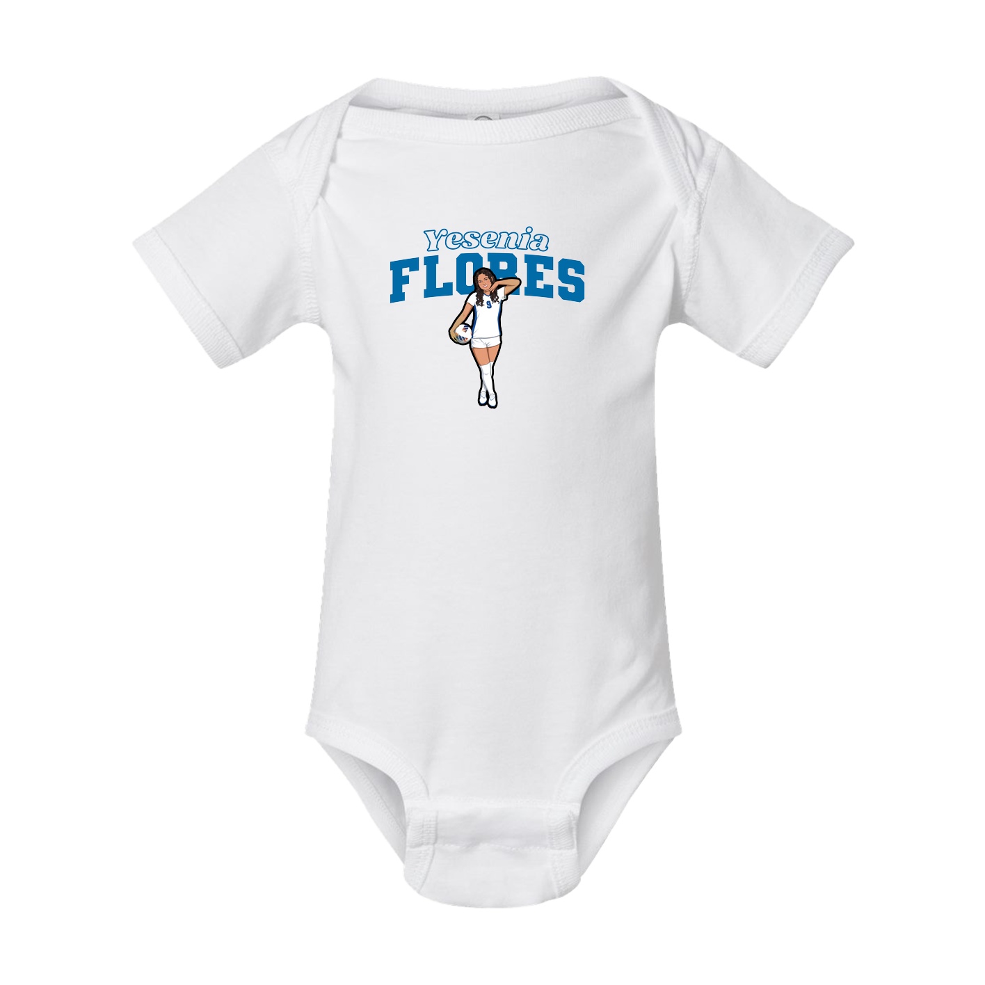 Baby Onesie — Name Arch in White