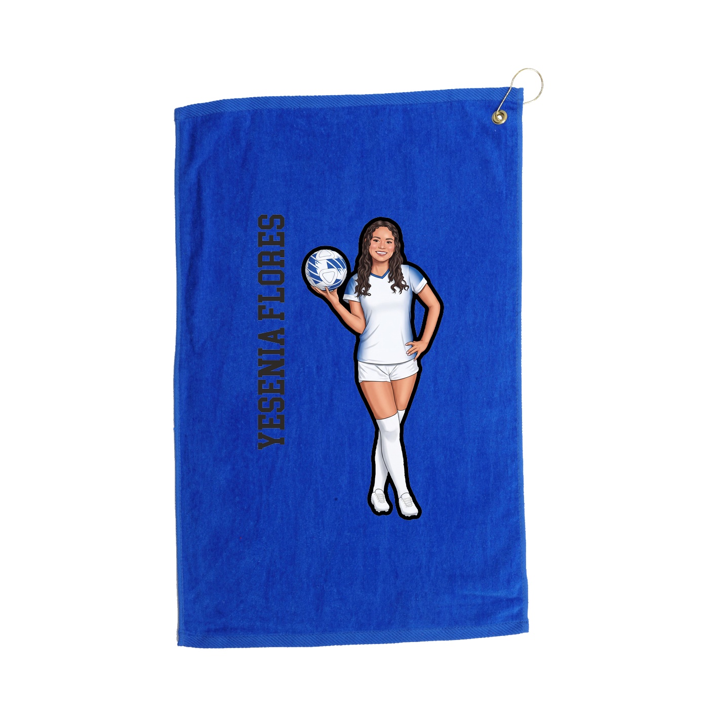 Golf Towel — Name Vertical in Royal