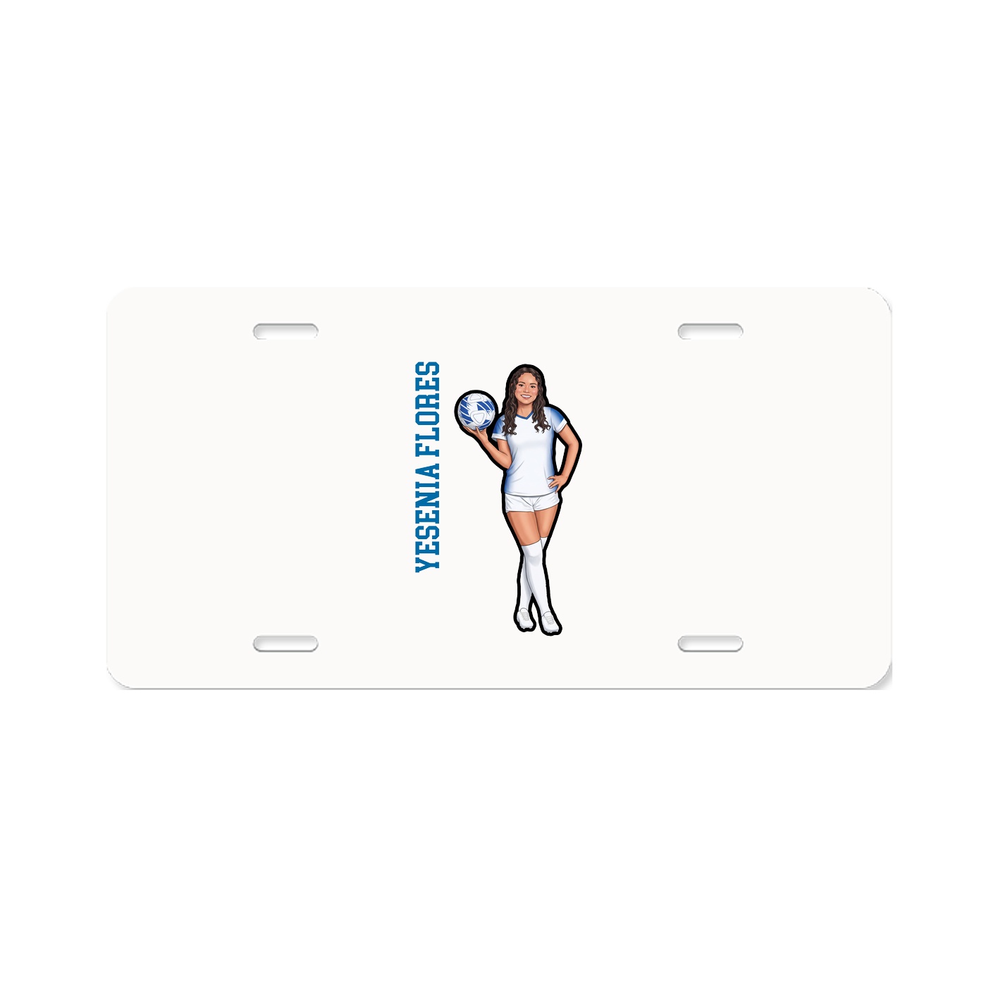 License Plate — Name Vertical in Classic