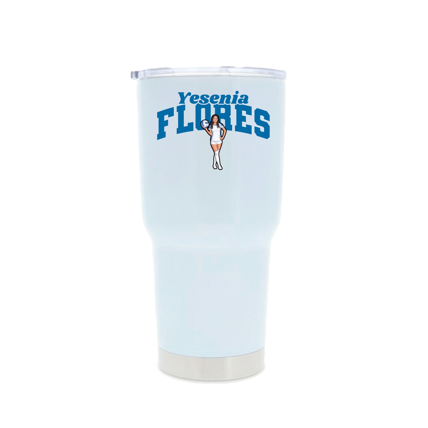 30oz Stainless Steel Tumbler — Signature Arch in White