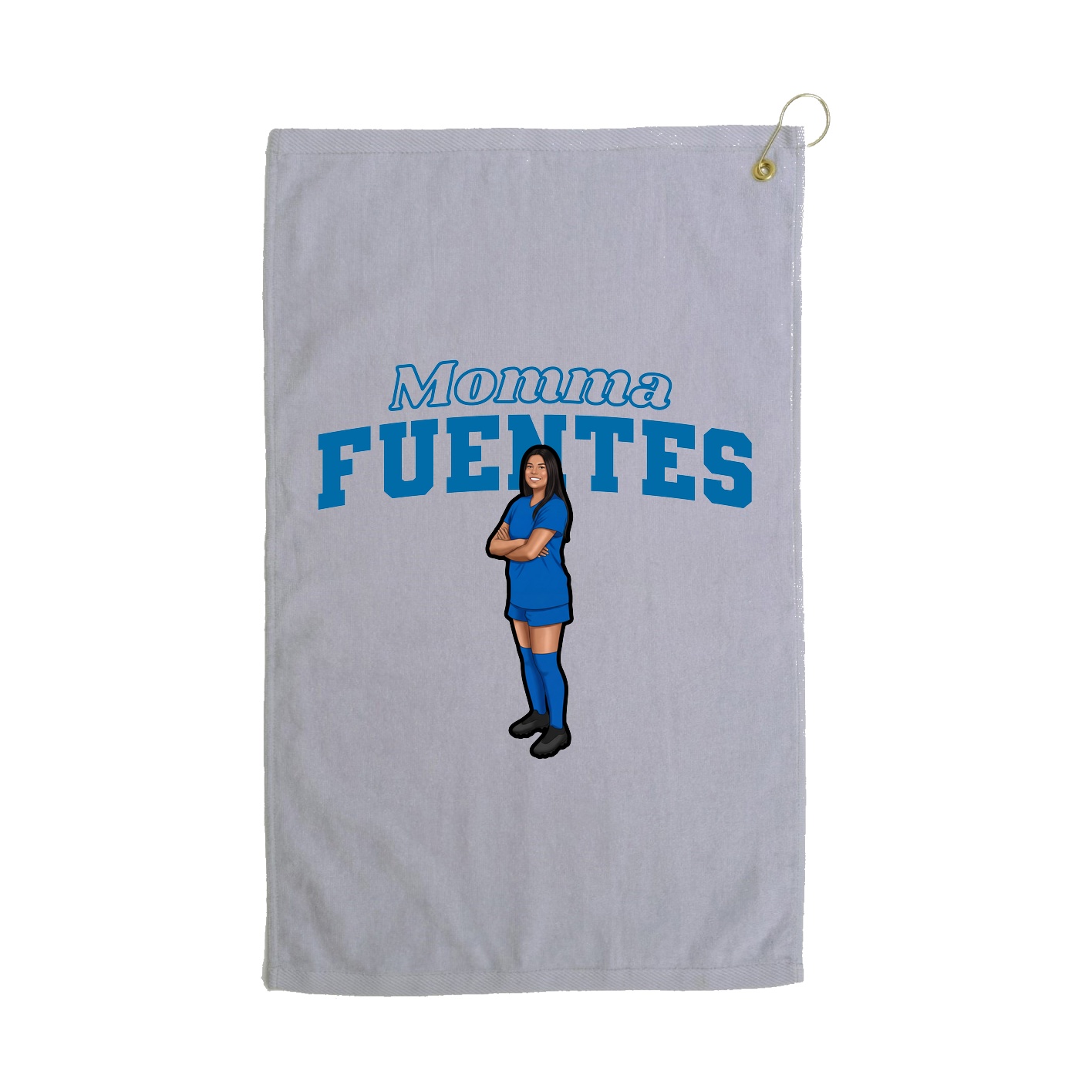 Golf Towel — Mothers Day Block in Grey
