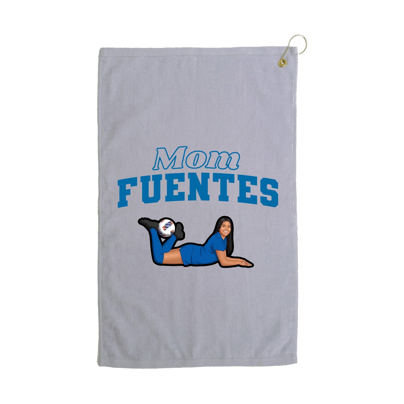 Golf Towel — Mothers Day Block in Grey
