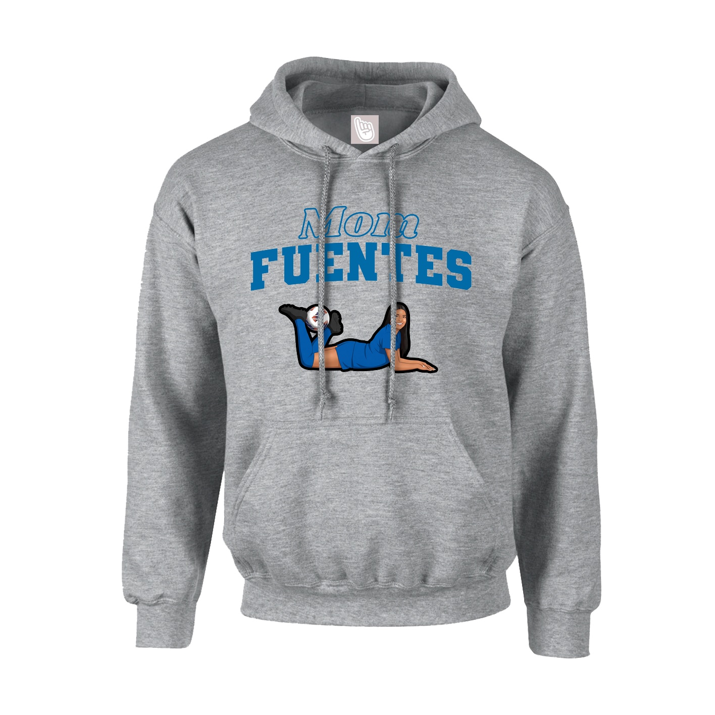 Youth Hoodie — Mothers Day Block in Grey