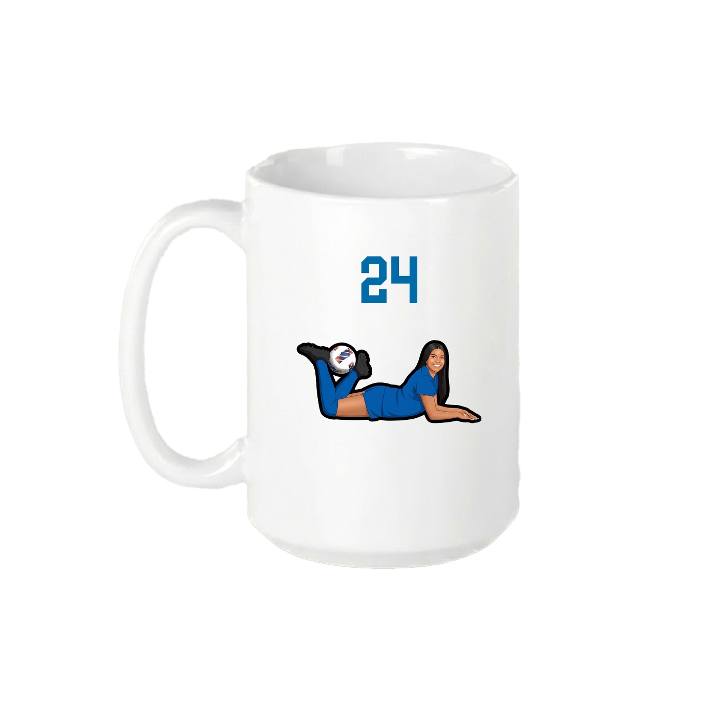 15oz Coffee Mug — Number Top in White