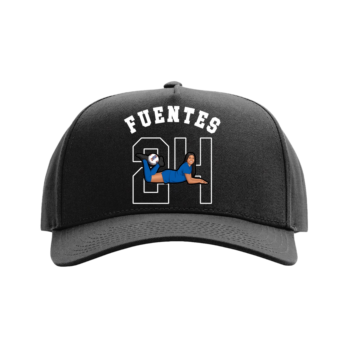 Full Fabric Five-Panel Champ Cap — Shirsey Arch in Black