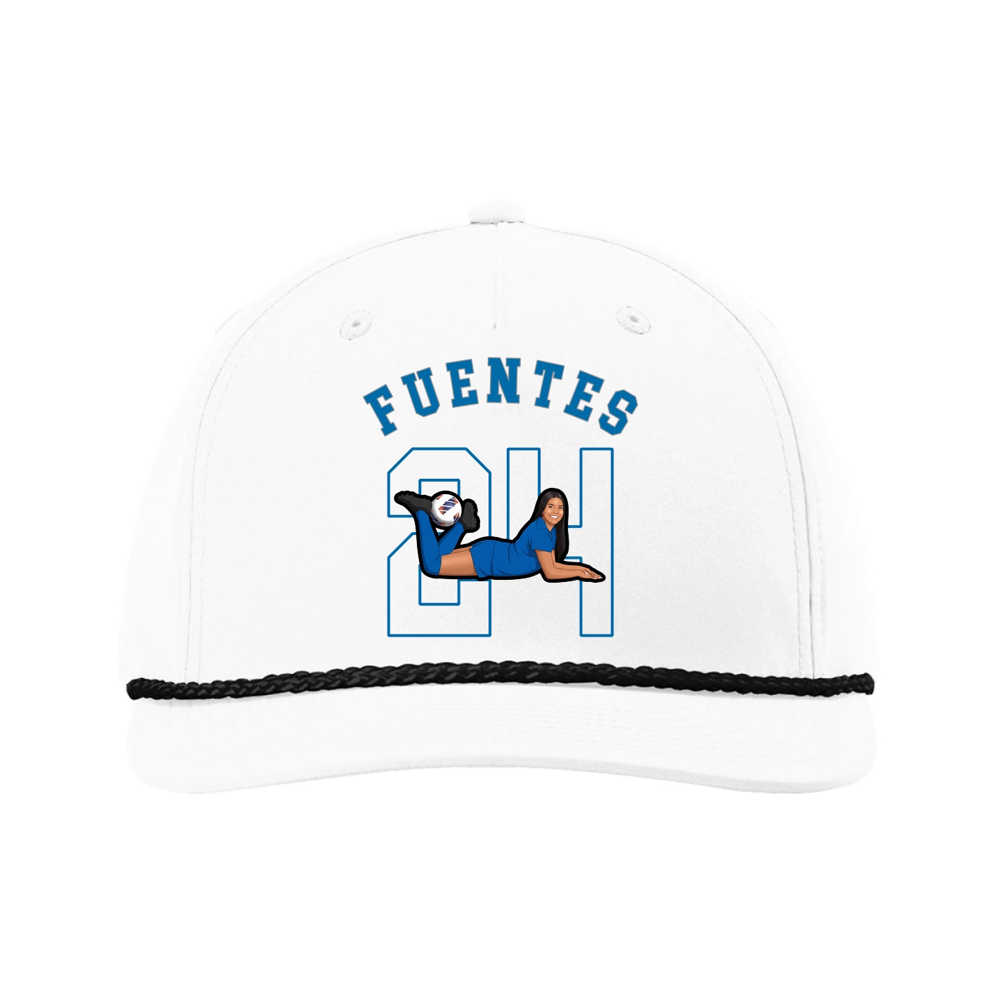 Five-Panel Classic Rope Cap — Shirsey Arch in White